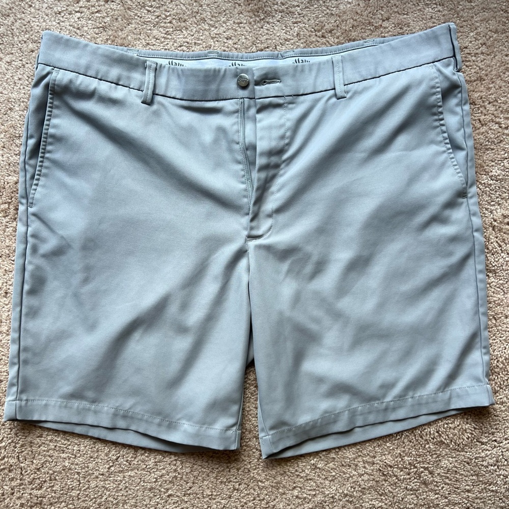 Callaway Gray Flat Front Shorts for Casual Elegance